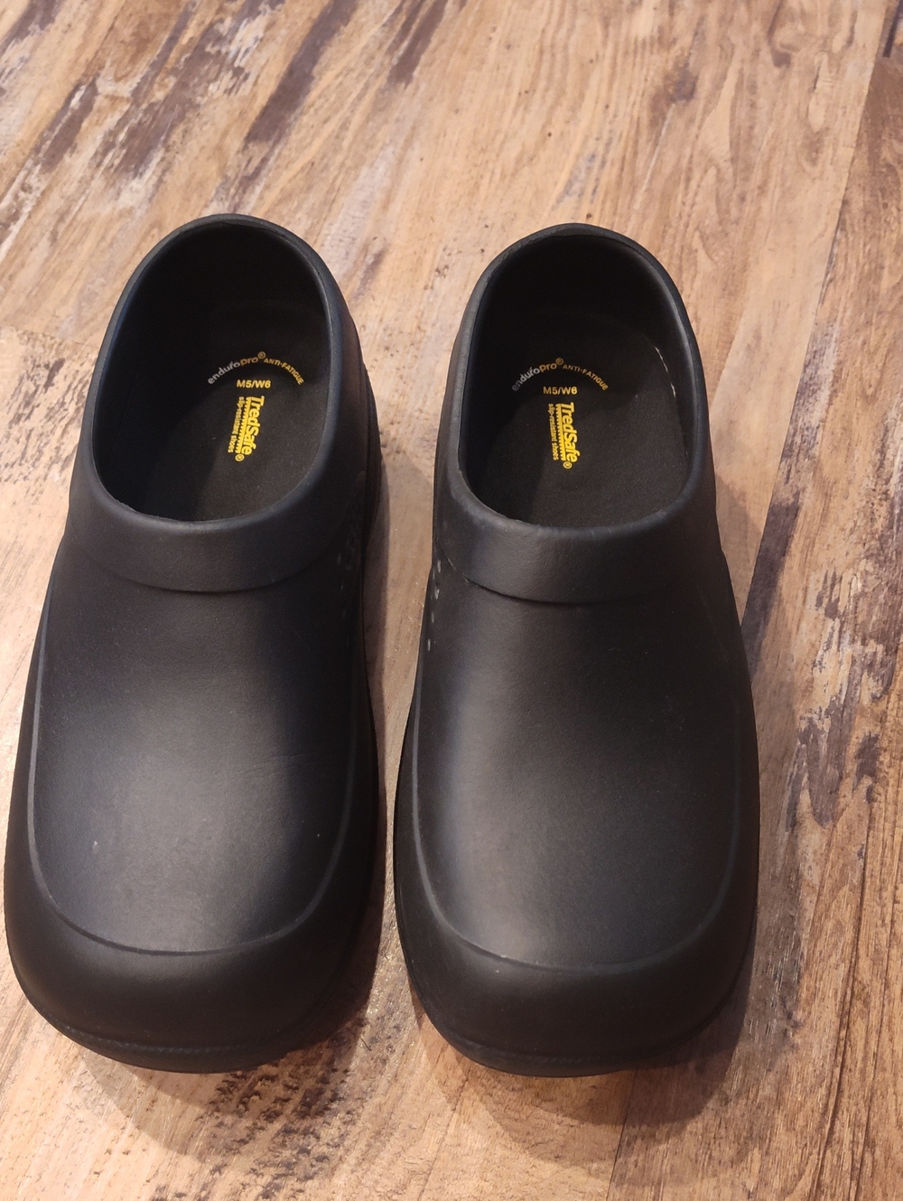TredSafe Black Slip-On Work Loafers, Unisex